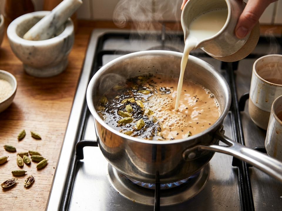 Stovetop Cardamom Tea