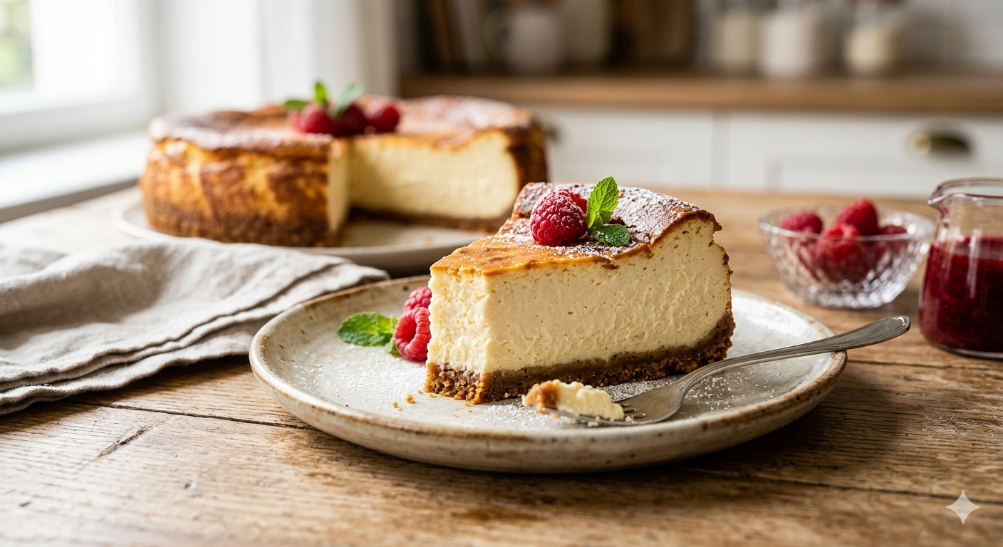 Silky Baked Cheesecake with a Golden Crust