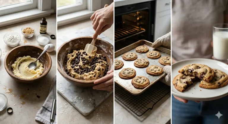Food photo for Perfectly Chewy Chocolate Chip Cookies with Crispy Edges, published on kuchniatwist.