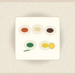 Seasoning basics scene with salt, lemon, herbs, spices, olive oil, and a simple bowl of food.