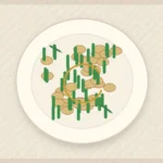 Herby potato green bean salad with mustard dressing, parsley, dill, and tender potatoes.